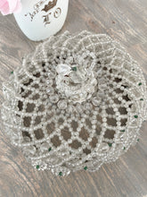 Load image into Gallery viewer, Incredible rare antique french crystal beaded chandelier crown large shade