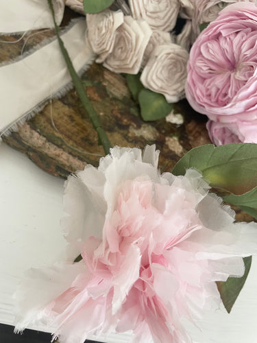 Beautiful rare, pink vintage millinery, long stem flower ￼