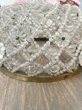 Load image into Gallery viewer, Incredible rare antique french crystal beaded chandelier crown large shade