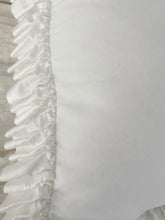Load image into Gallery viewer, Bella notte retired white velvet and silk standard sham