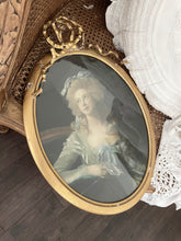 Load image into Gallery viewer, Stunning antique bow framed french lady portrait