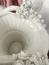 Load image into Gallery viewer, Incredible huge antique french porcelain cherub basket vase
