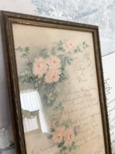 Load image into Gallery viewer, Antique painted pink rose watercolor  motto