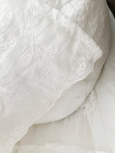 Load image into Gallery viewer, Antique long embroidered voile tablecloth or curtain