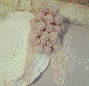 Handmade silk ribbonwork bouquet