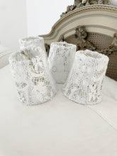 Load image into Gallery viewer, Set of 4 imperfect Cotswold lace chandelier shades