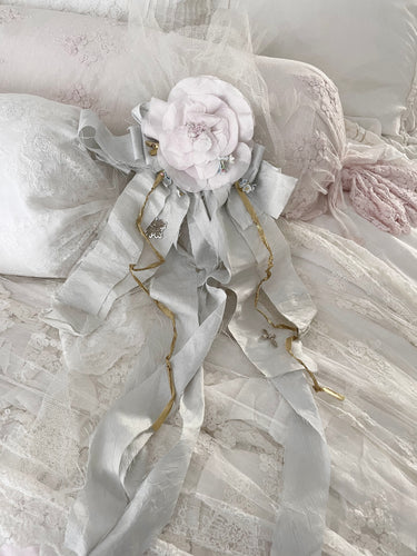 Handmade silk wreath bow