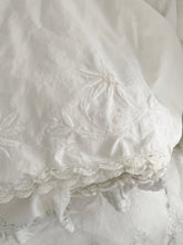 Load image into Gallery viewer, Pair antique embroidered cotton and lace shams