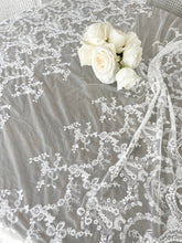 Load image into Gallery viewer, SOLD TO K ONE LEFT Handmade long french lace tablecloth or curtain