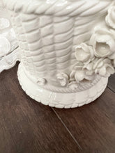 Load image into Gallery viewer, Incredible huge antique french porcelain cherub basket vase