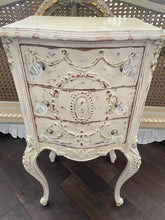 Load image into Gallery viewer, Incredible antique french wood table three drawer