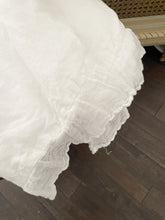 Load image into Gallery viewer, Pair lace linen gauze ruffle king shams