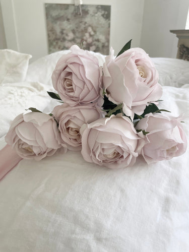 Hand overdyed Garden rose faux flower bouquet