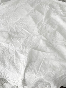 Handmade batiste lace tablecloth