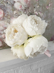 Bouquet half dozen real feel peonies