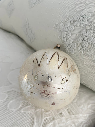 Antique large crown ball ornament