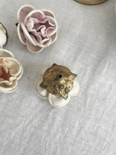 Load image into Gallery viewer, Rare set 4 antique bisque porcelain roses for altar candelabra