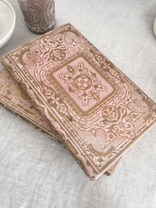 Antique French pink hardcover book set