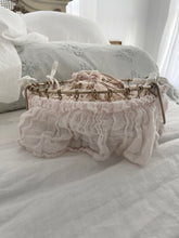 Load image into Gallery viewer, Palest pink ruffle wire basket