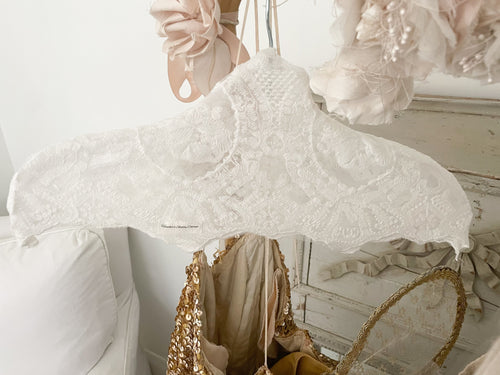 Wedding lace handmade hanger cover